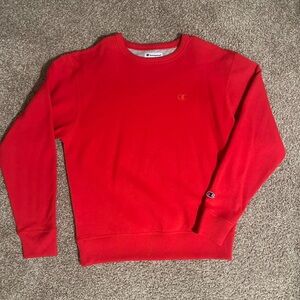 Red Champion crewneck sweatshirt